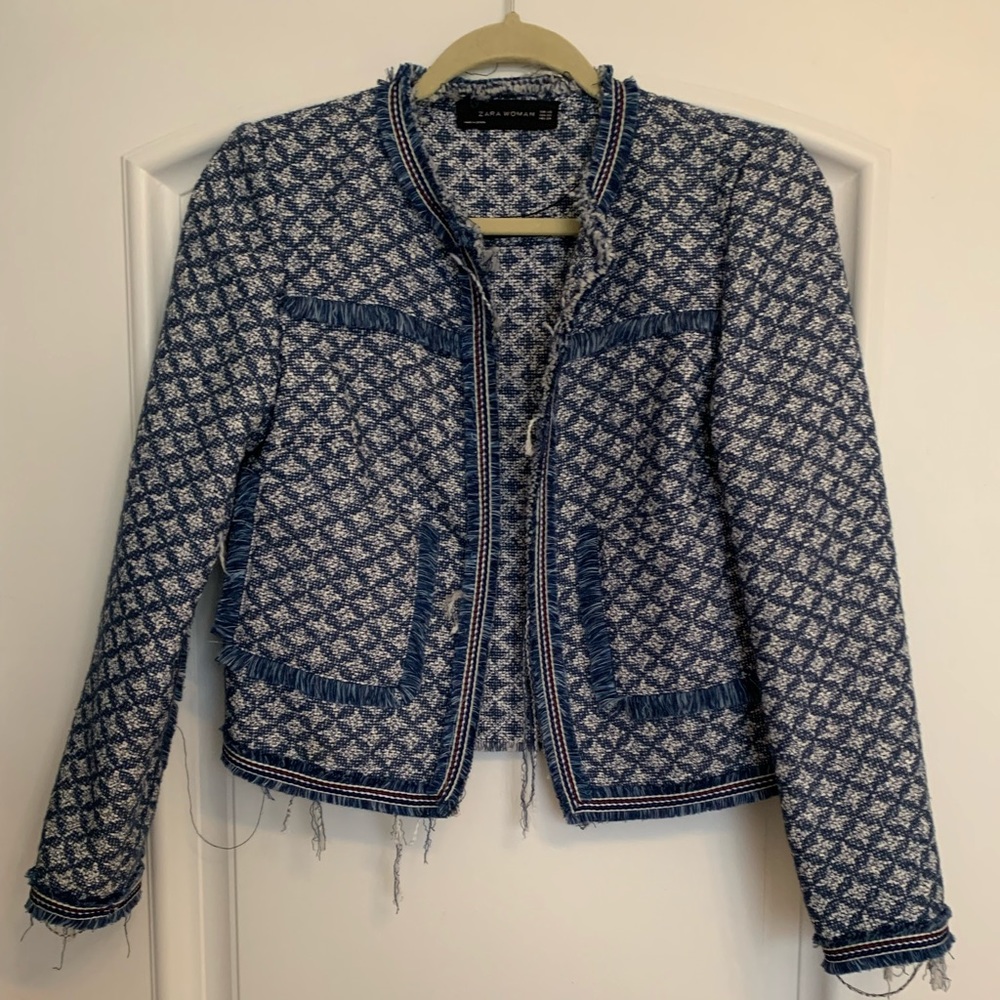 Zara tweed jacket small